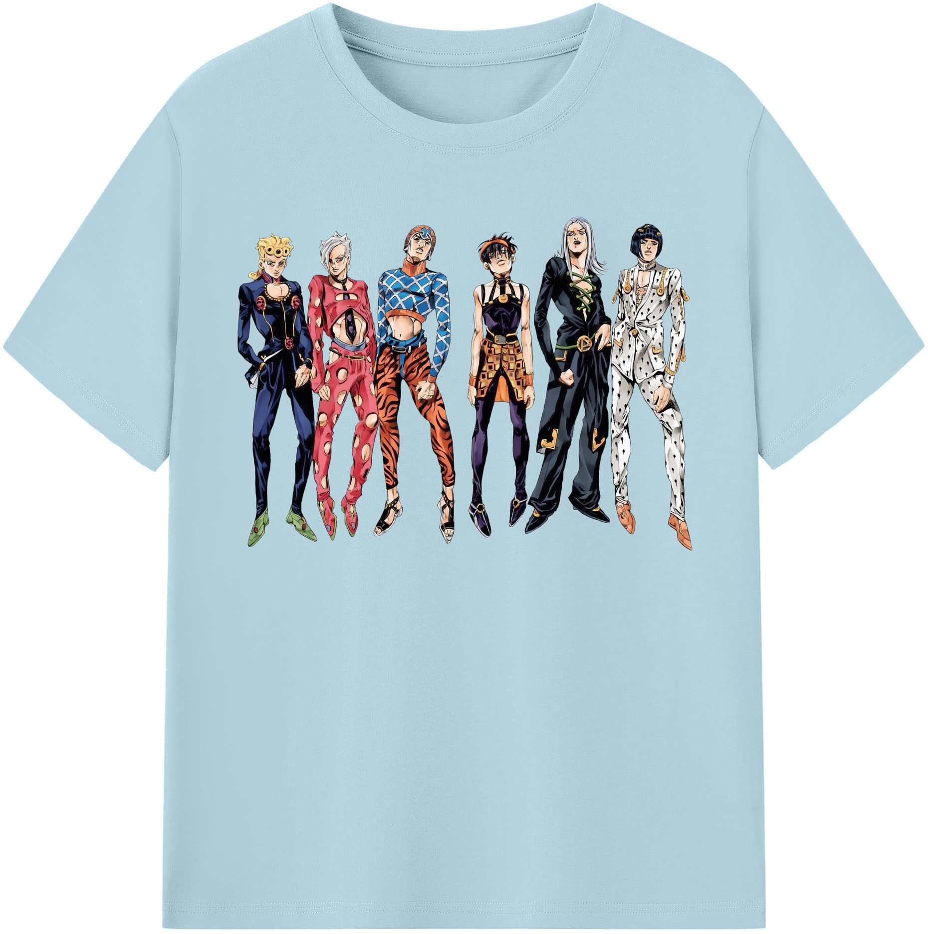 （画像用） ジョジョの奇妙な冒険 JoJo's Bizarre Adventure 綿100％半袖Tシャツ（フロントプリント）